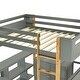preview thumbnail 12 of 11, Full Loft Bed w/Built-in Storage Cabinet & Cubes, Foldable Desk, Grey