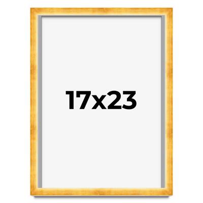 17x23 Shadow Box Frame Gold | 1.625 Inches Deep Real Wood Traditional