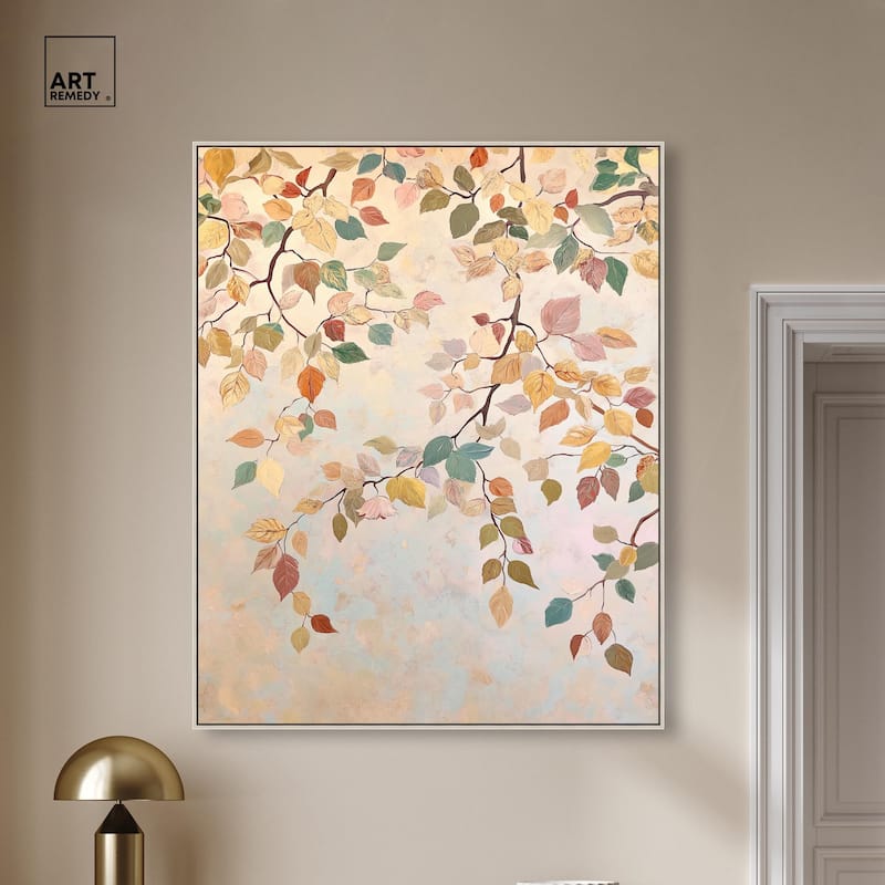 Leaf Swirl Canvas by Art Remedy