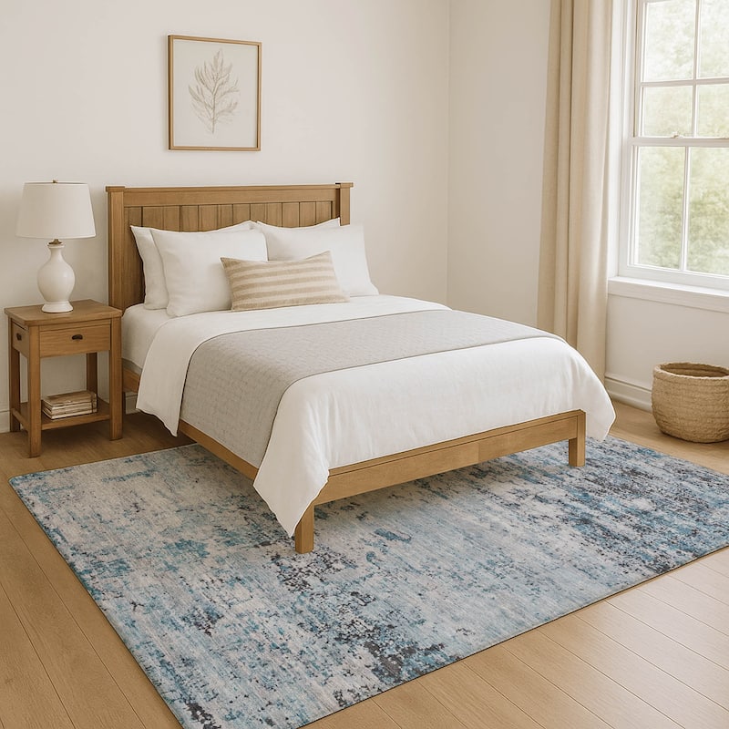 Premium Washable Super Soft Solid Abstract Mayfield Rug
