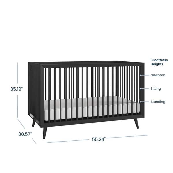 dimension image slide 2 of 3, Child Craft Cranbrook 4-in-1 Convertible Crib