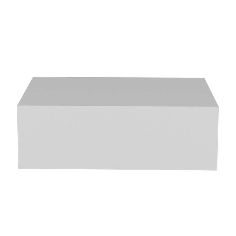 Wall-Mounted Floating Nightstand with Drawer, White, Space-Saving Design