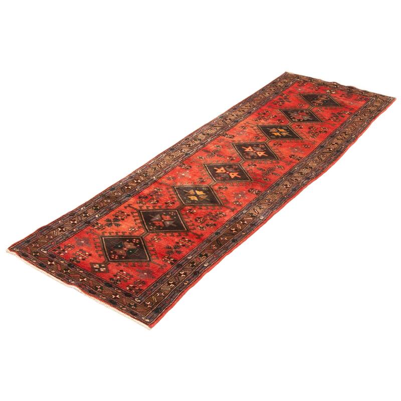 ECARPETGALLERY Hand-knotted Anadol Dark Copper Wool Rug - 3'6 x 10'0