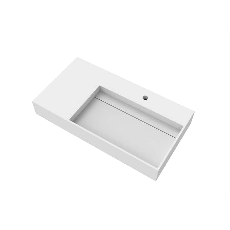 Juniper Stone Solid Surface Wall-mounted Vessel Sink