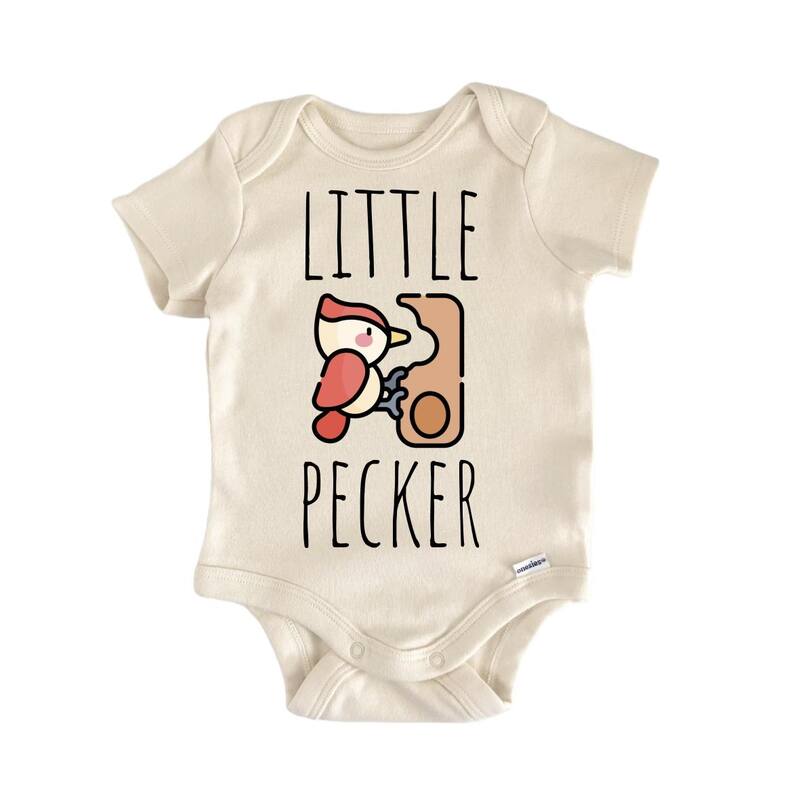 Woodpecker Bird - Baby Bodysuit - 3-6M - White