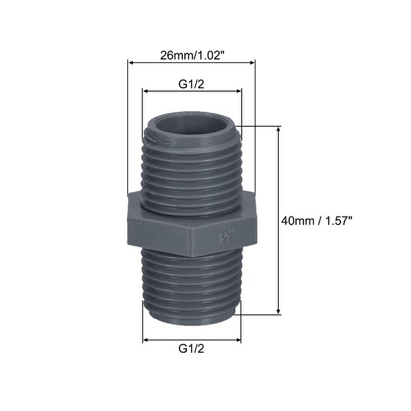 thumbnail image 2 of 10Pcs White PVC Pipe Fittings, 1inch NPT Male Thread PVC 2 of 14