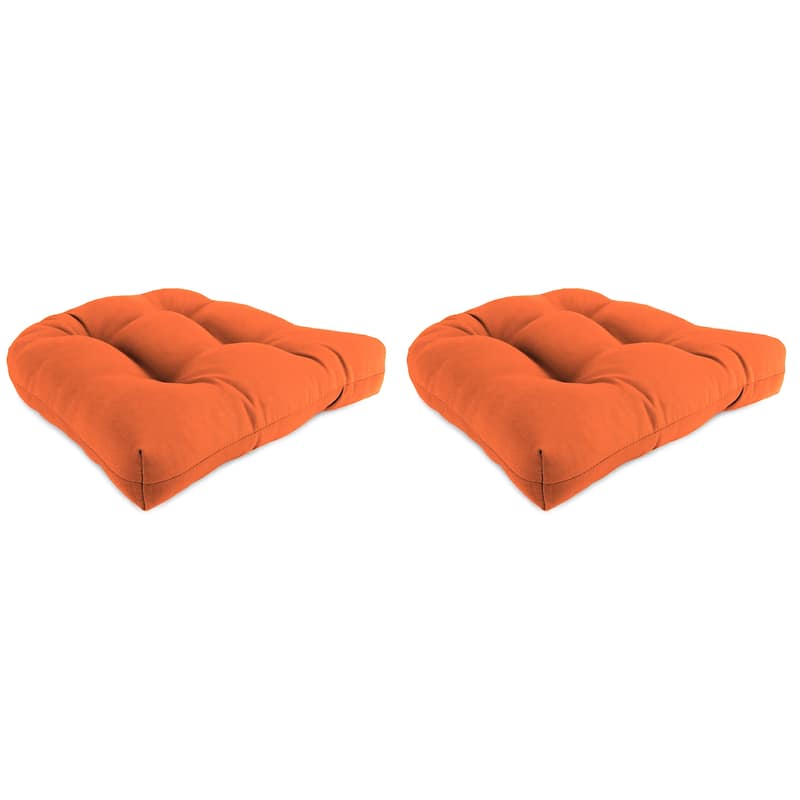 Sunbrella 18" x 18" Contoured Outdoor Wicker Seat Cushion - Set of 2 - 18'' L x 18'' W x 4'' H