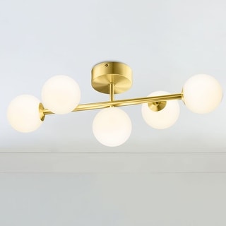 5 - Light Dimmable LED Gold Bathroom Vanity Light