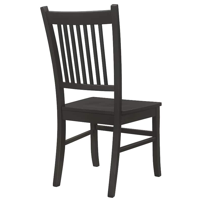 Marbrisa Matte Black Wood Dining Side Chair (Set of 2)