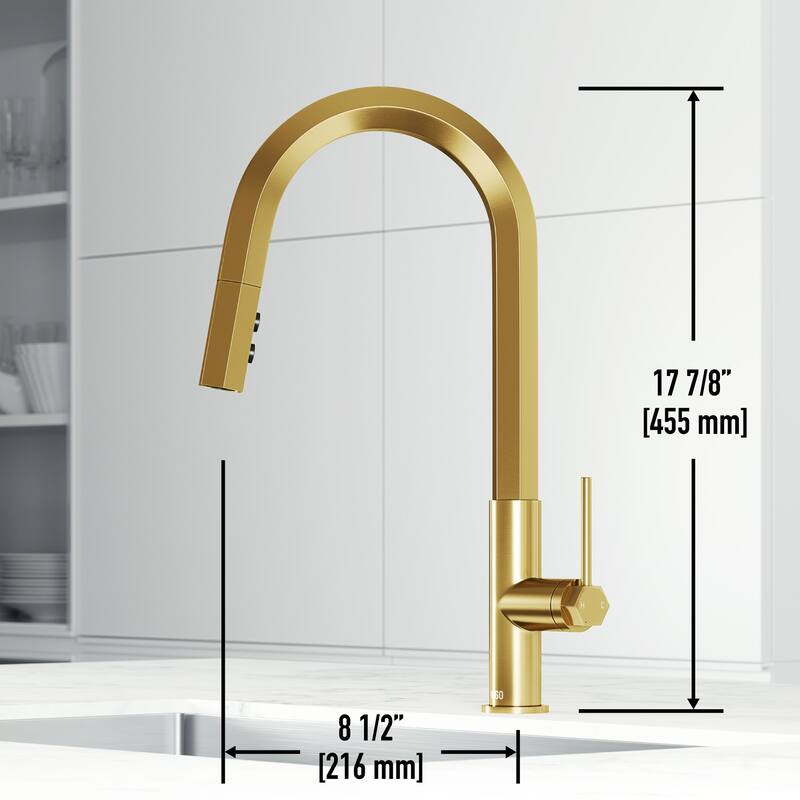 Vigo VG02034 Hart 1.8 GPM 18" H Single Handle Single Hole Pre-Rinse