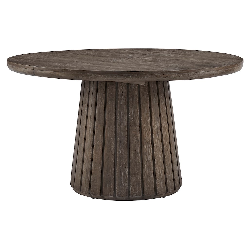 Magnussen Home Kavanaugh Weathered Kona Brown Extendable Round Dining Table - 54''W x 54''D x 30''H