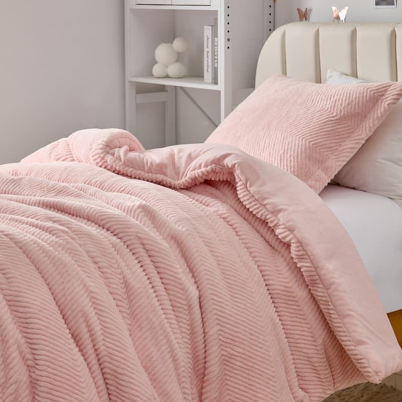 Peak of Cozy - Coma Inducer® Oversized Comforter Set - Softest Pink