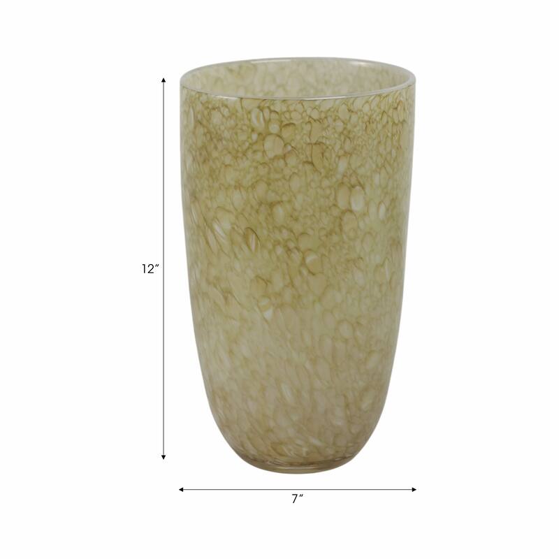 Glass Decorative Vase Textured Handcrafted Sculptural Statement Style