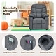 preview thumbnail 22 of 46, Costway Kids Youth Recliner Chair PU Leather w/Cup Holders & Side