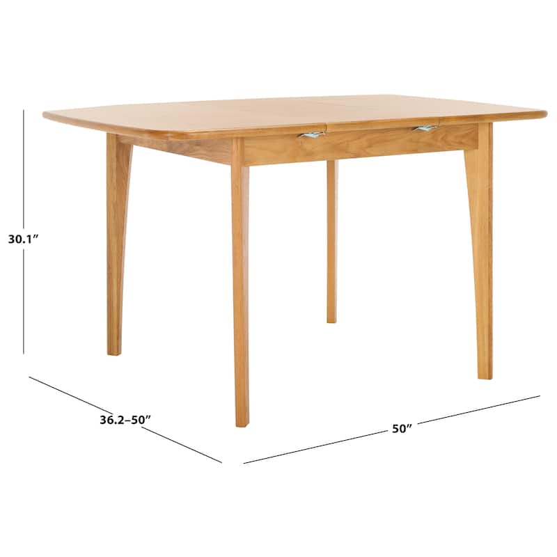 SAFAVIEH Couture Jeanick Extendable Dining Table - 50" W x 50" D x 30" H - 50Wx50Dx30H - Natural