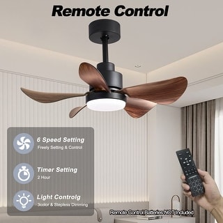 5 Reversible Blade Propeller Ceiling Fans Lights with Remote/APP