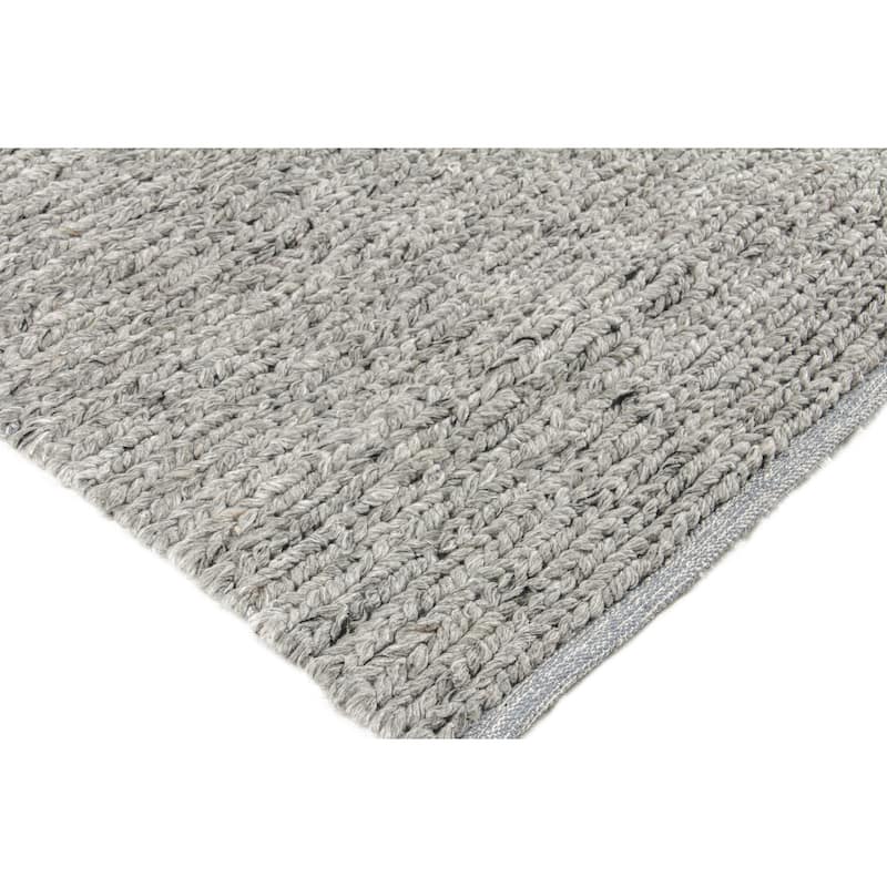 EXQUISITE RUGS Lauryn Handwoven Polyester/Cotton Grey Area Rug.