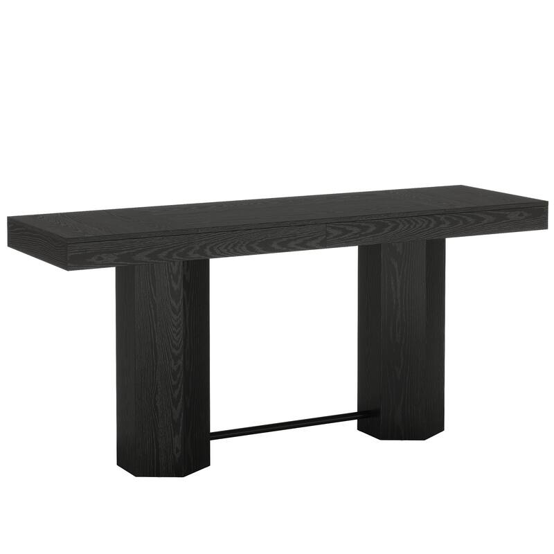 Industrial Bar Table, 70.9" Long Counter Height Pub Table with Sturdy Base