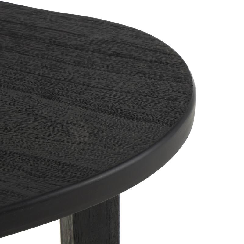 Wood Handmade Heart Inspired Accent Table - Black - Roche River Decor