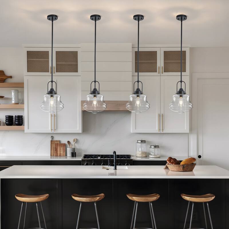 Starsky 1-Light Farmhouse Schoolhouse Single Pendant