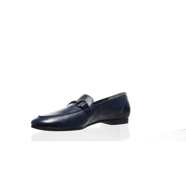 Navy leather loafers womens Clearance