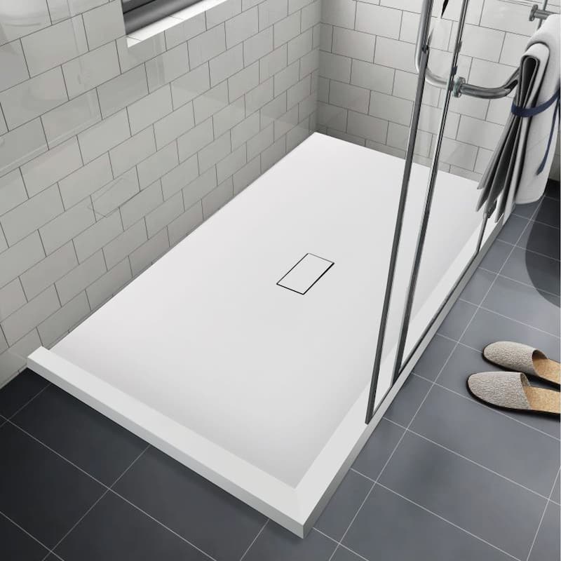 Transolid FZSDT5140C 51-3/16" x 40-1/2" Rectangular Shower Base with