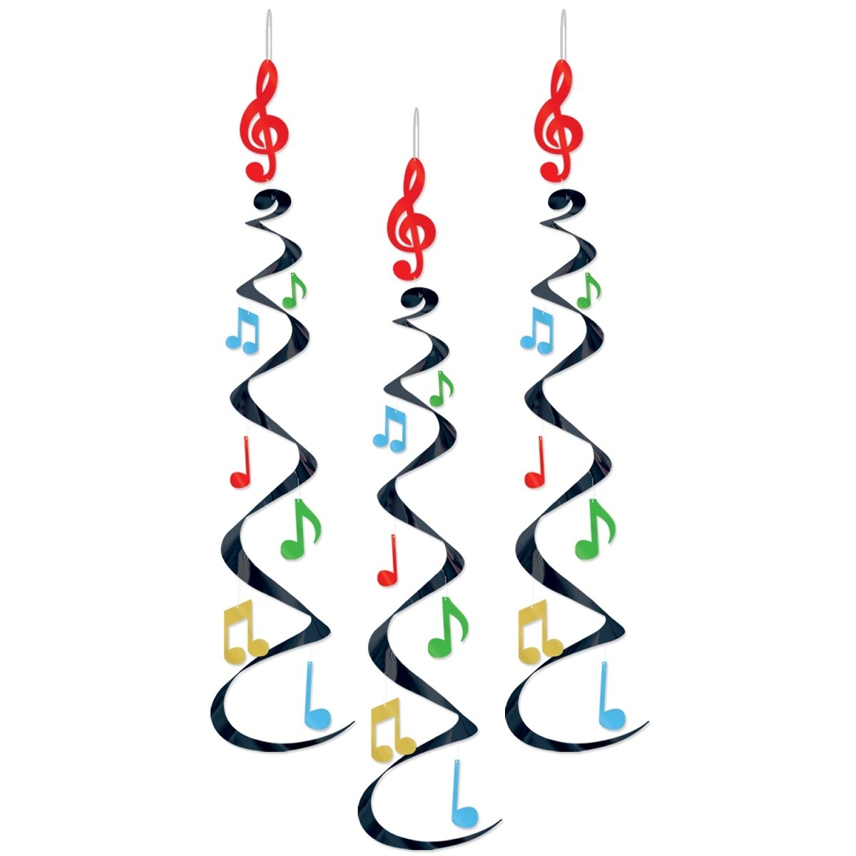 Shop Club Pack Of 18 Musical Notes Whirls Dangler Party