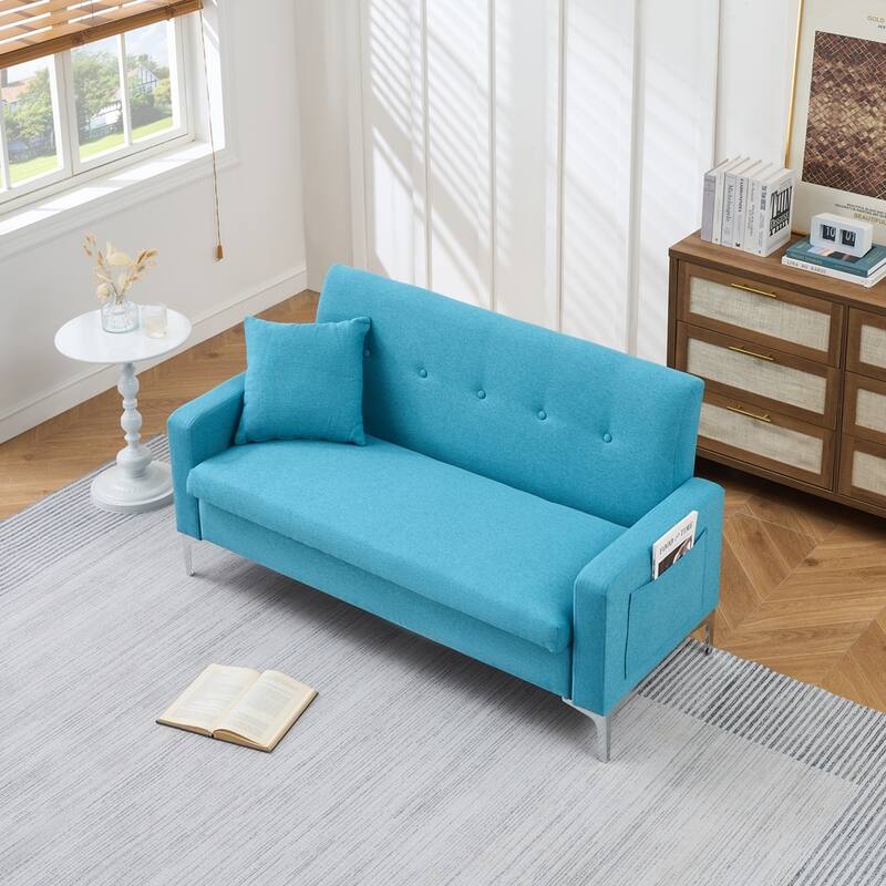 57" Modern Loveseat Sofa with Storage for Living Room