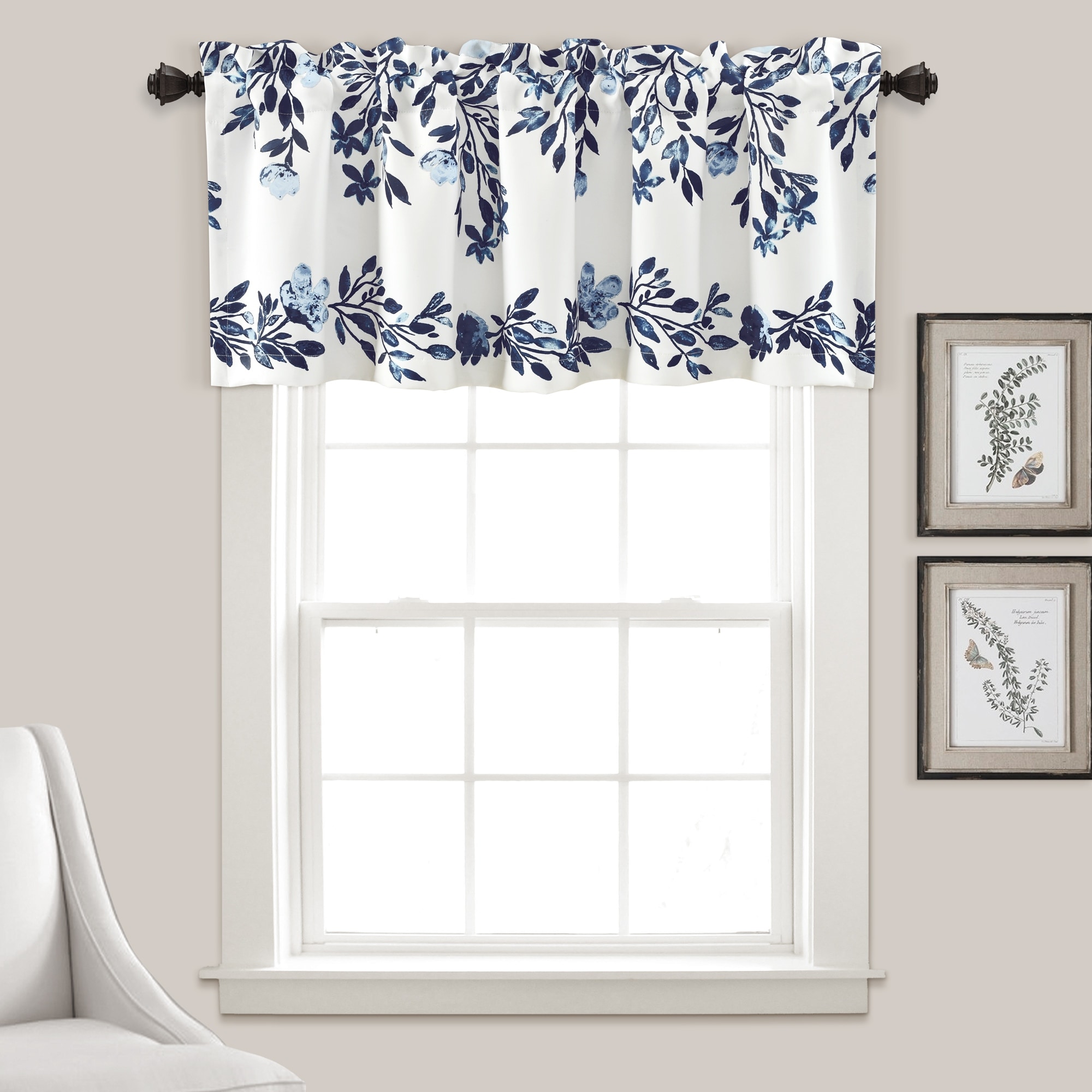 Lush Decor Tanisha Room Darkening Window Curtain Valance - 18" x 52"