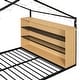 preview thumbnail 8 of 16, Full Size Metal Bed House Bed Frame with Shelves and Lights