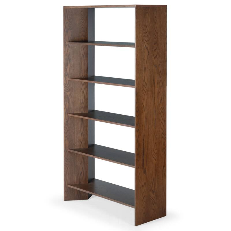 SAFAVIEH Couture Norrington Wood 5 Shelf Bookshelf - 38"W x 15"D x 76"H
