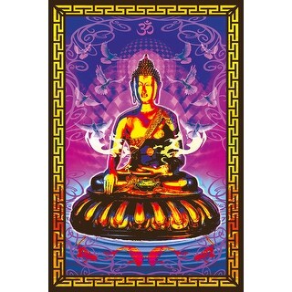 Buddah - Tranquil Ohm - Non Flock Blacklight Regular Unframed Art Poster - Paper Print
