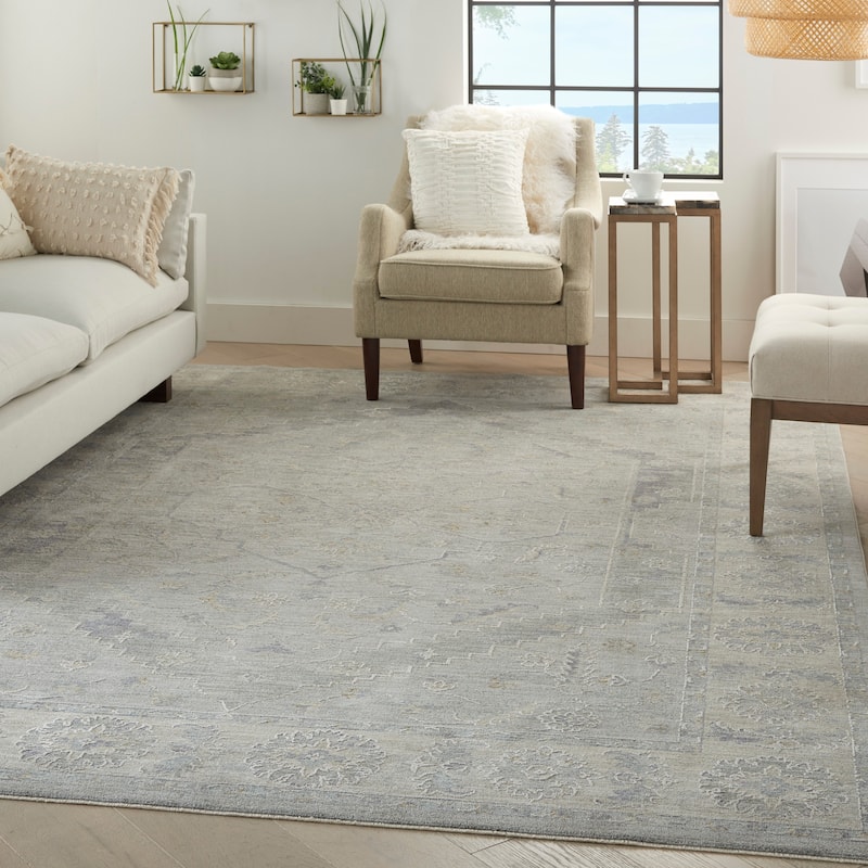 Nourison Asher Persian Medallion Vintage Area Rug - 7' 10" x 10' 4" - Grey - Rectangle