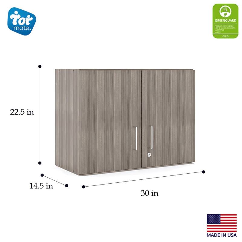Tot Mate 2-Level Wall Cabinet; 30" x 14.5" x 22.5", Ready-To-Assemble