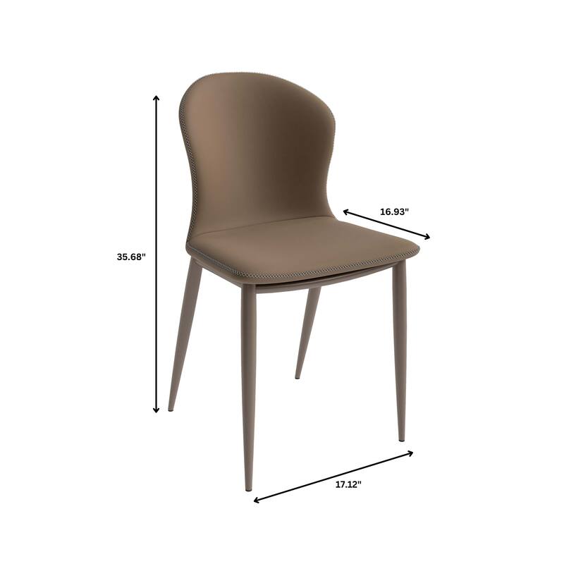 Mosaic Modern Upholstered in Fabric Dining Chair With Metal Legs Set of 4