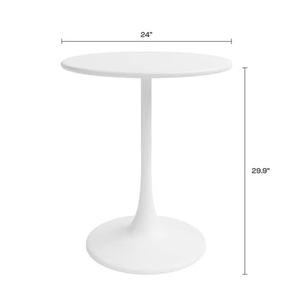 dimension image slide 3 of 7, Kurv 24" Bistro Table, Weather Resistant, Indoor/Outdoor