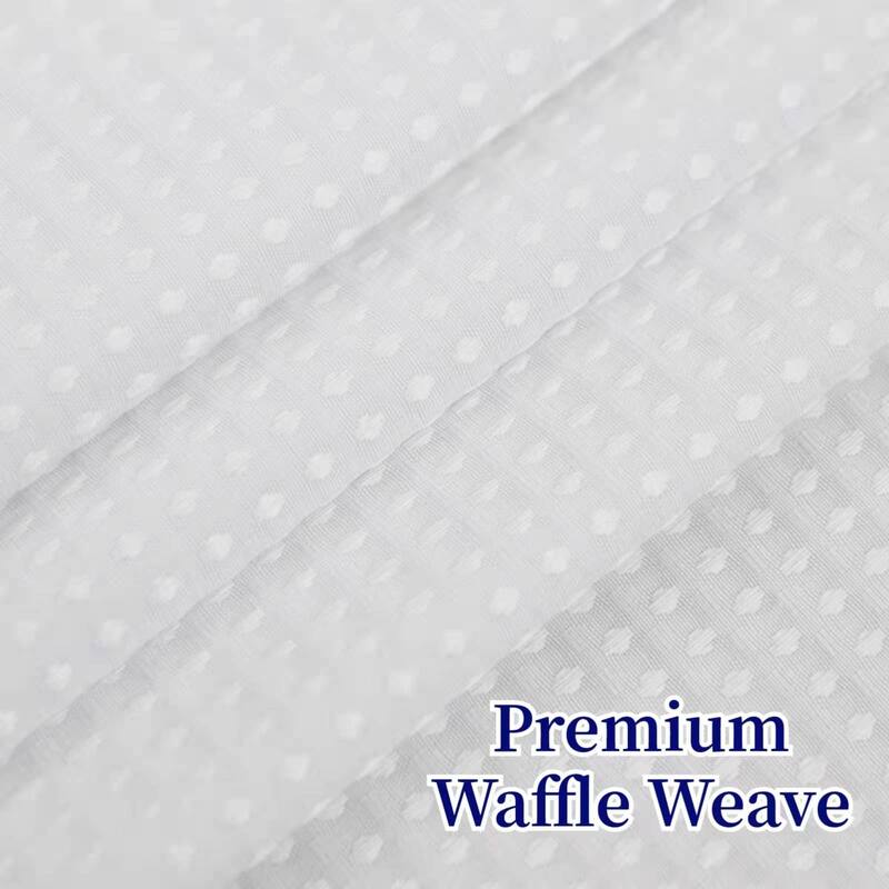 No Hook Waffle Shower Curtain, 71x74, Snap-in Liner, Graphite Grey