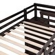 preview thumbnail 16 of 16, Twin over Twin Bunk Bed with Trundle, 4 Drawers and Staircase, Espresso