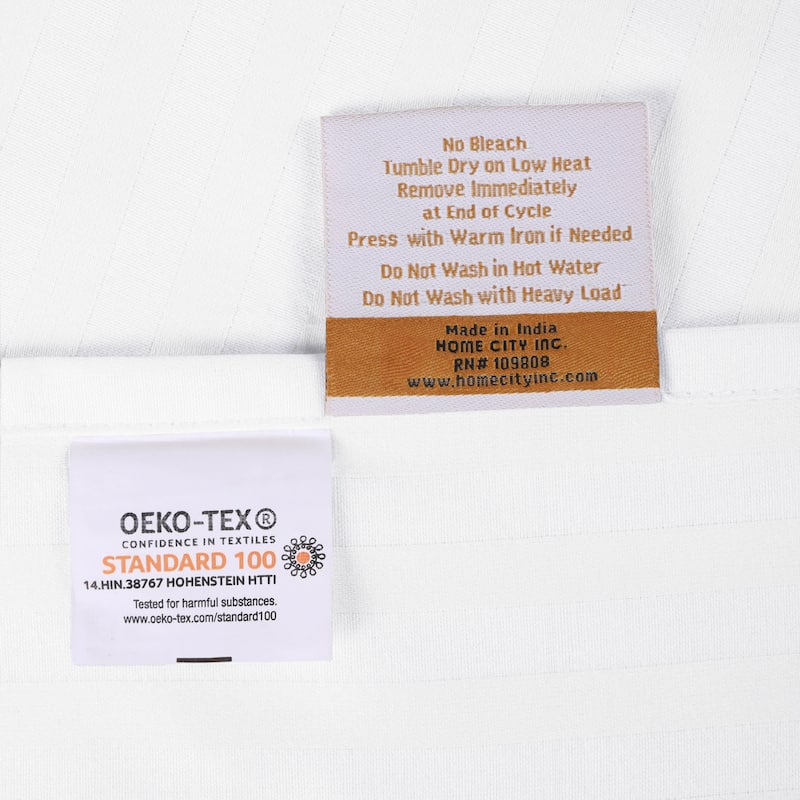 Superior Egyptian Cotton 300 Thread Count Stripe Deep Pocket 4 Piece Bed Sheet Set