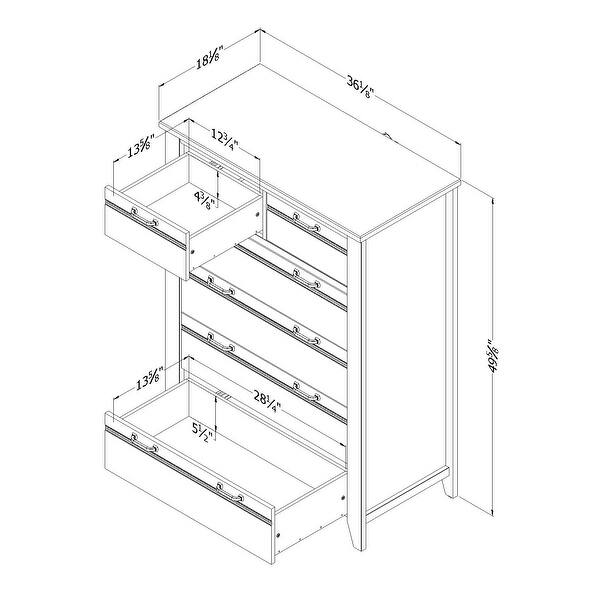 dimension image slide 1 of 2, South Shore Lionel 6-drawer Lingerie Chest