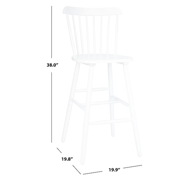SAFAVIEH Galena 30-inch Spindle Farmhouse Bar Stools (Set of