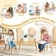 preview thumbnail 9 of 7, Gymax Kids Table & Chairs Set Children Multi-Activity Desk &