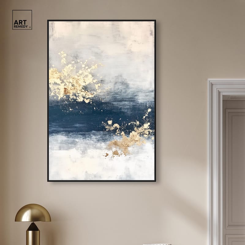 Ocean's Gold Hues I Canvas by Art Remedy