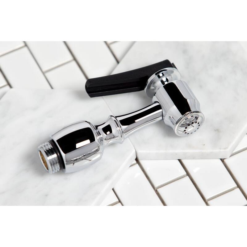 Heritage Bridge Kitchen Faucet with Brass Sprayer