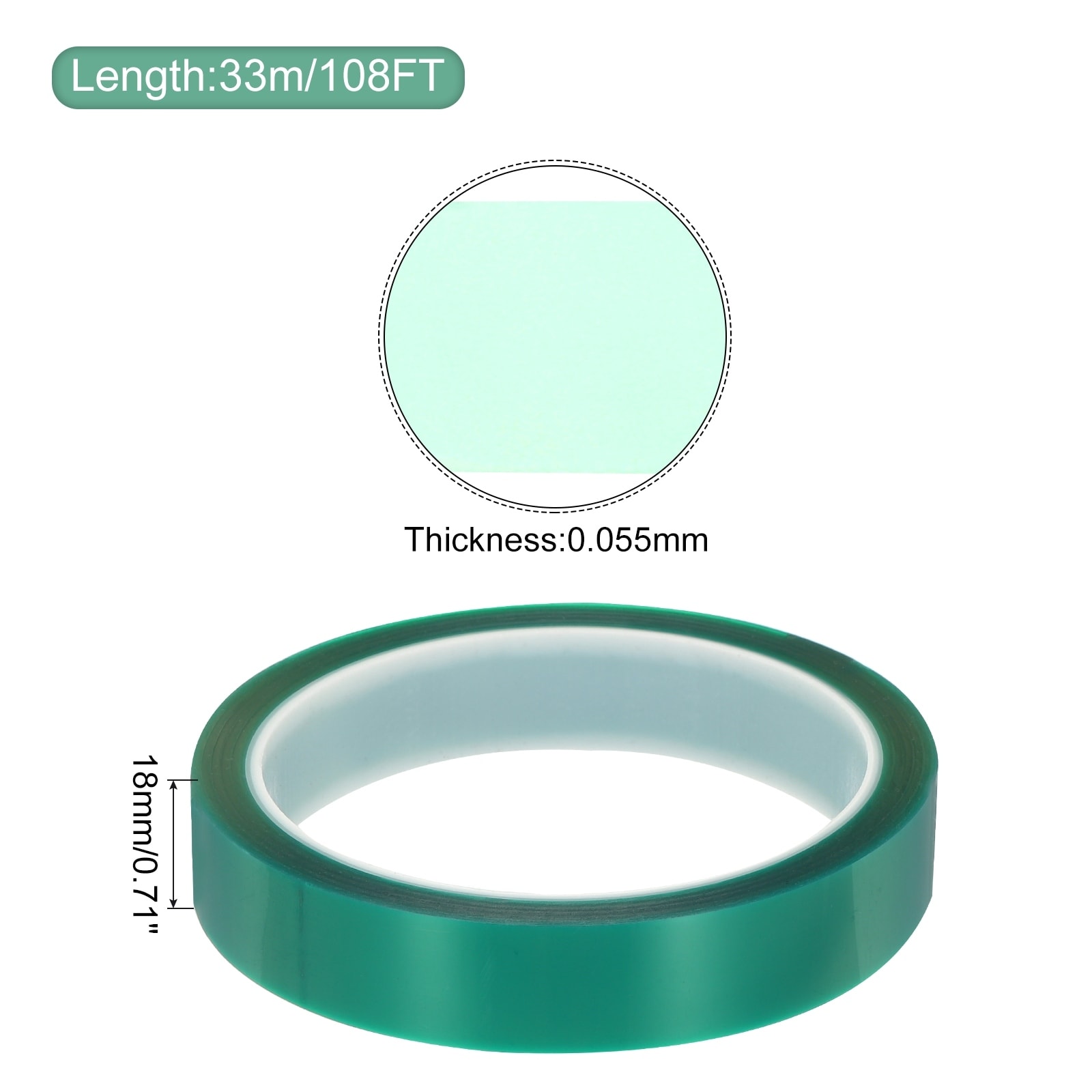 Resin Tape Silicone Adhesive Tape for Epoxy Resin,0.71 Inch Wide 108FT  Long,3PCS - Green - Bed Bath & Beyond - 39178405