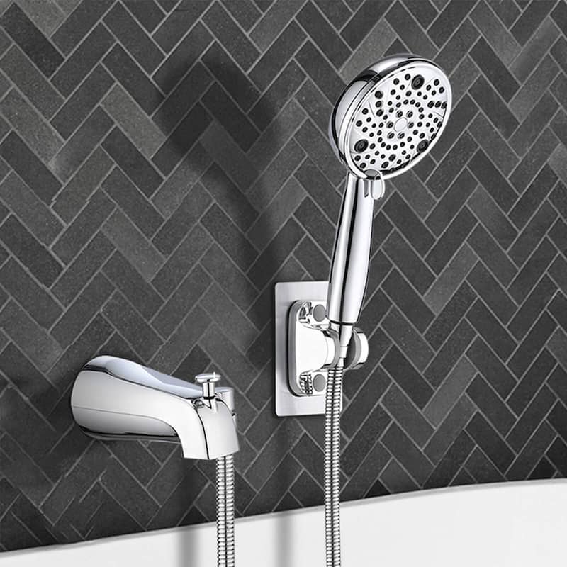 Tub Spout with Diverter, 8 Settings Hand Held Shower, Bathtub Faucet with Sprayer - Chrome