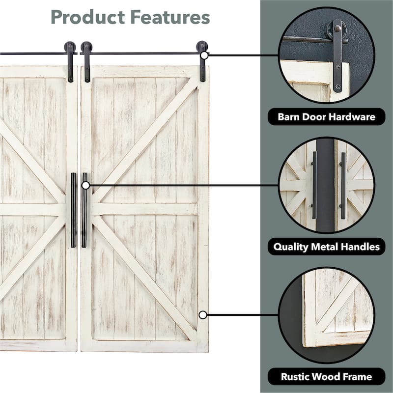 FirsTime & Co. 2-pc. Wooden Barn Door Wall Plaque Set