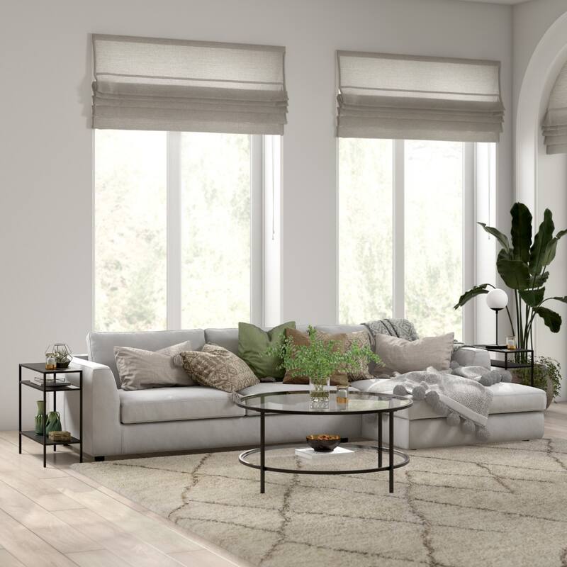 Modern 24'' Steel End Table with Shelves Rectangular Accent Table with Bronze Finish & Storage