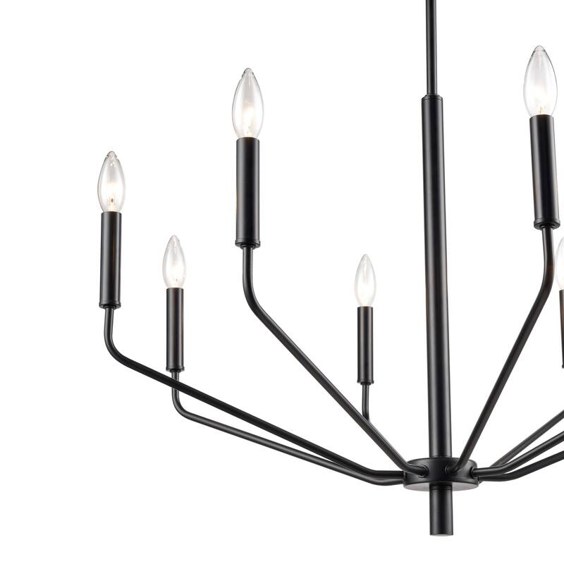 Millennium Lighting Laurell 6-8 Light Chandelier Ceiling Light in Modern Gold or Matte Black Finish