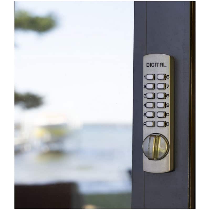 Lockey C Series Keyless Entry Sliding Door Mechanical Deadbolt - Satin Nickel
